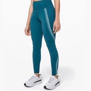 Lululemon Speed Light Tight Leggings 25” in Teal